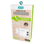Kit Carregador USB Duplo e Cabo Micro USB Flexível – Kimaster (KT608X) - Imagem 3